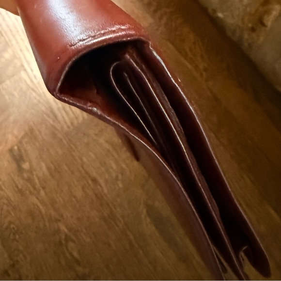 Authentic Cartier Burgundy Leather Clutch with Gold Accents - Picture 16 of 17